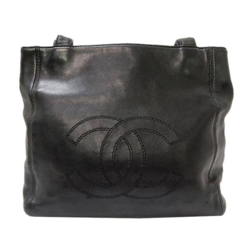CHANEL | Vintage Karl Lagerfeld Era | CC Logo Lambskin Tote | COA